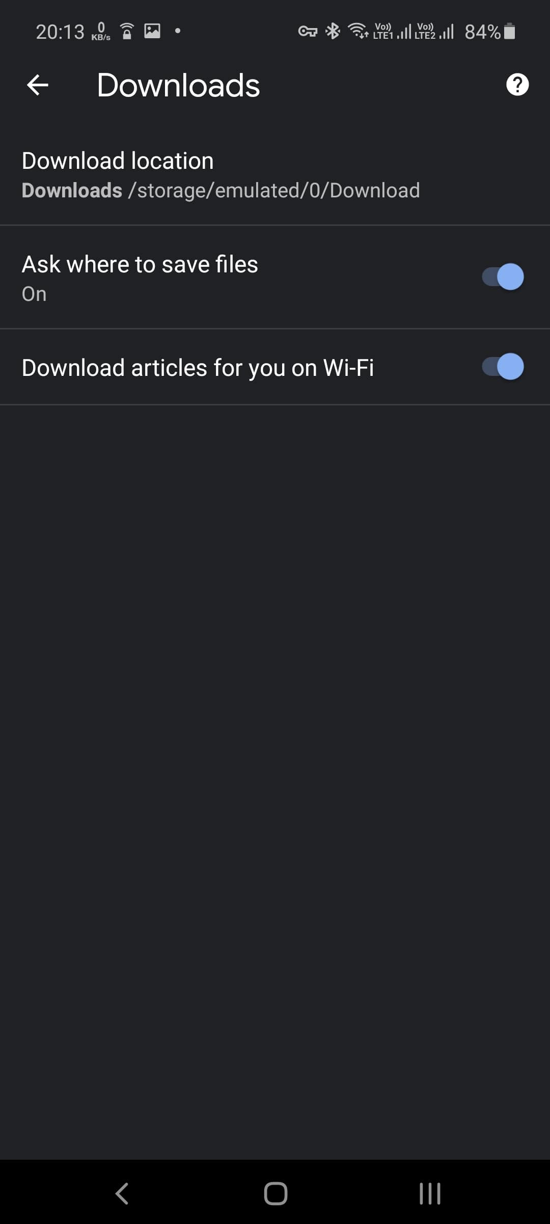 Download Location Android Google chrome