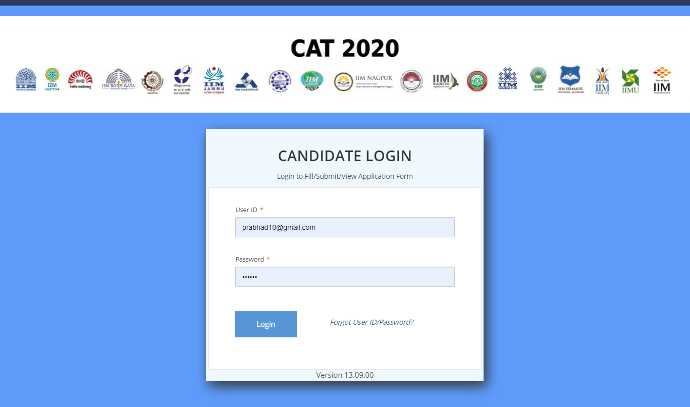 CAT-2020-Candidate-Login