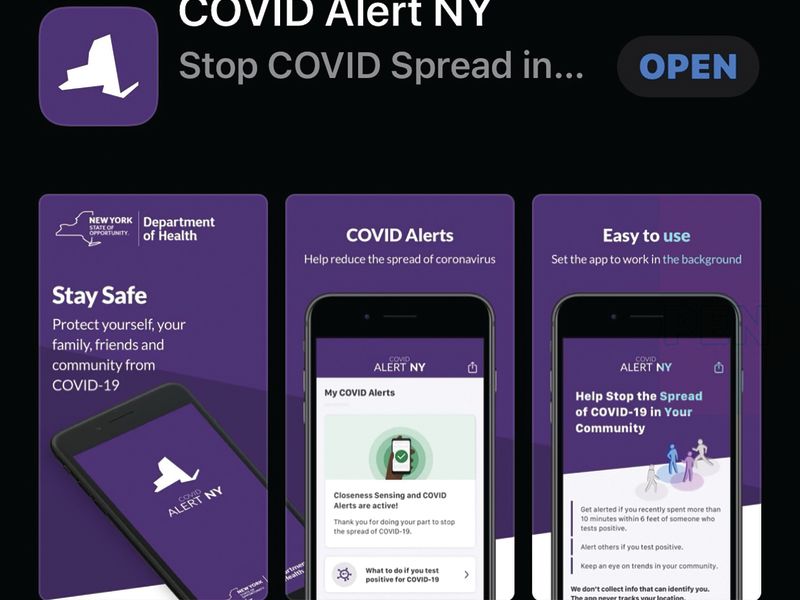 The Covit Alert NY app has surpassed 500,000 downloads