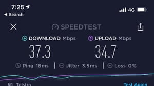 4G speed trial in Melbourne.