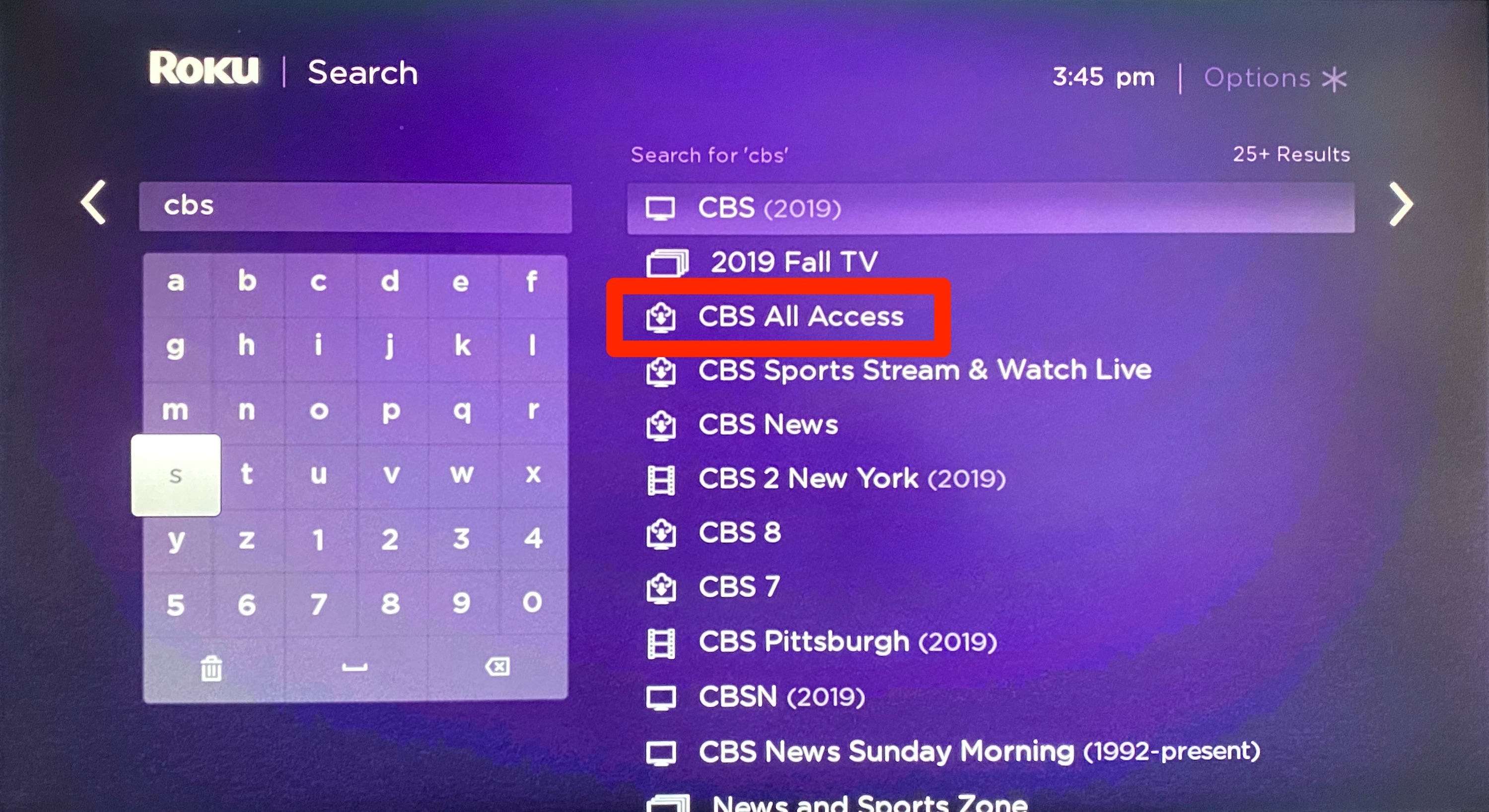 You can watch CBS in Rogue, but you need to download a CBS or live TV app - all you need to know here