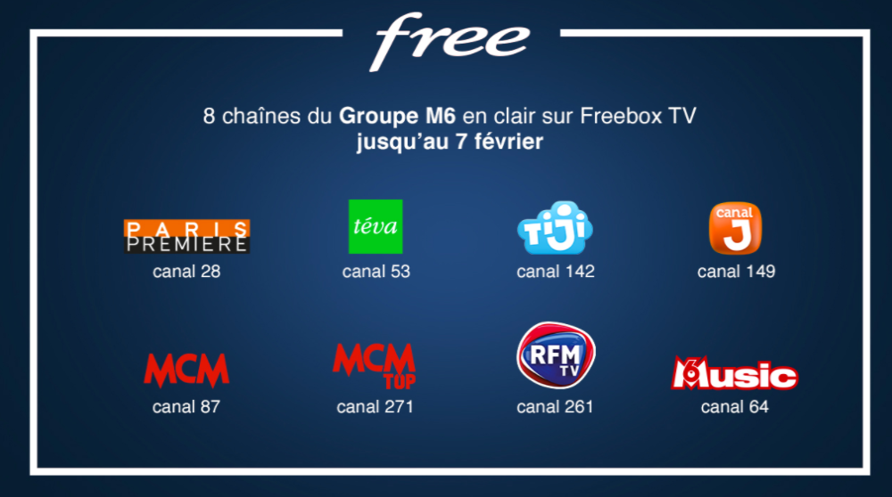 Let’s move on to the 9 new channels offered on Freebox