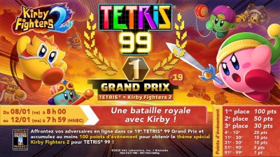 Tetris 99:19 Grand Prix announced with Kirby Fighters 2 theme