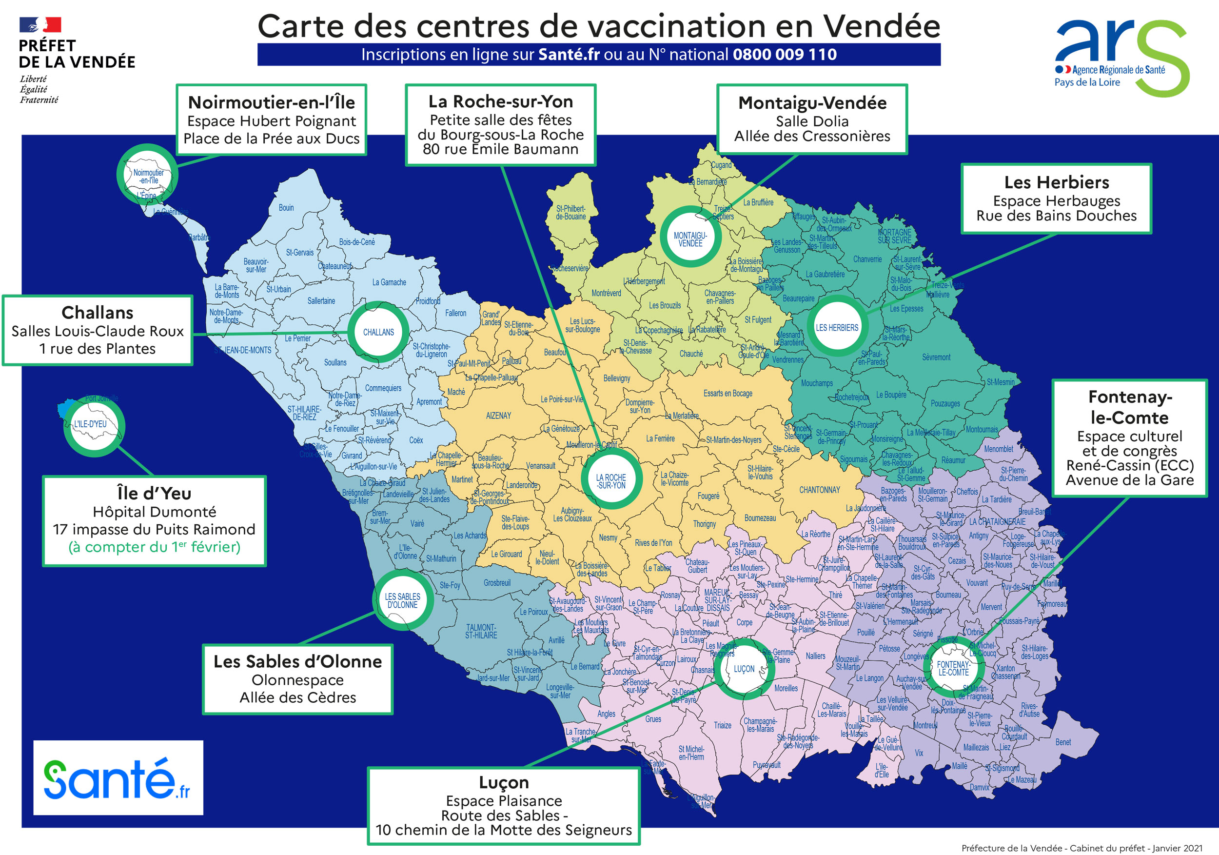 Vendée 1 Vaccine Center Card