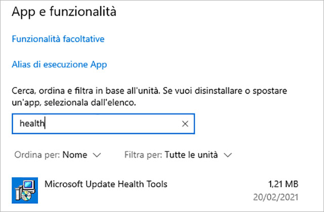 Il Software Update Health Tools on Microsoft Windows 10