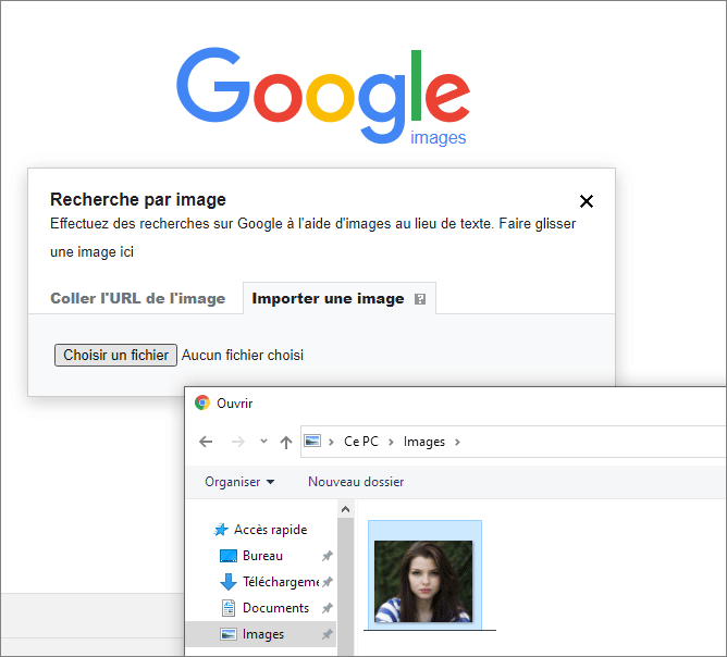 Image search with import