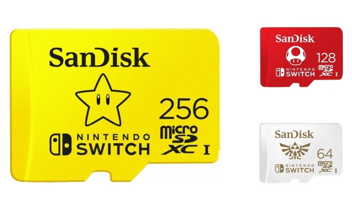 Pour the Nintendo Switch into the SanDisk Cardo Micro SDXC UHS