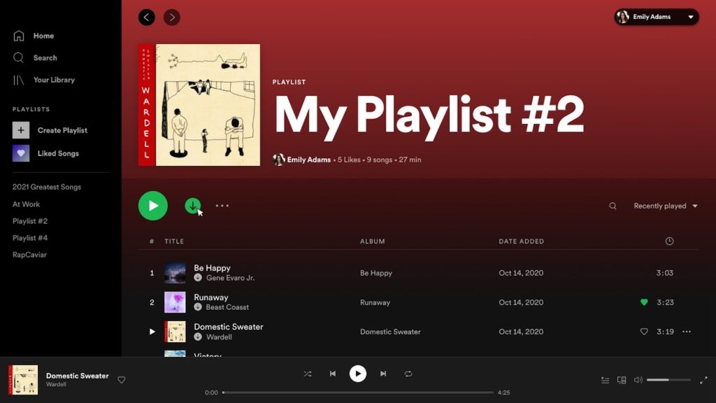 Download local music from the Spotify application system