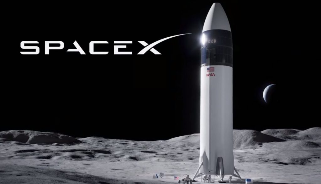 This is a SpaceX rocket that will carry NASA astronauts to the moon