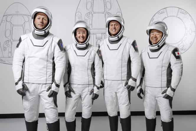 The crew boarded SpaceX's Crew Dragon capsule on April 23: Thomas Baskett, Megan McArthur, Shane Kimbero and Akihiko Hosheid (pictured March 3, 2021).