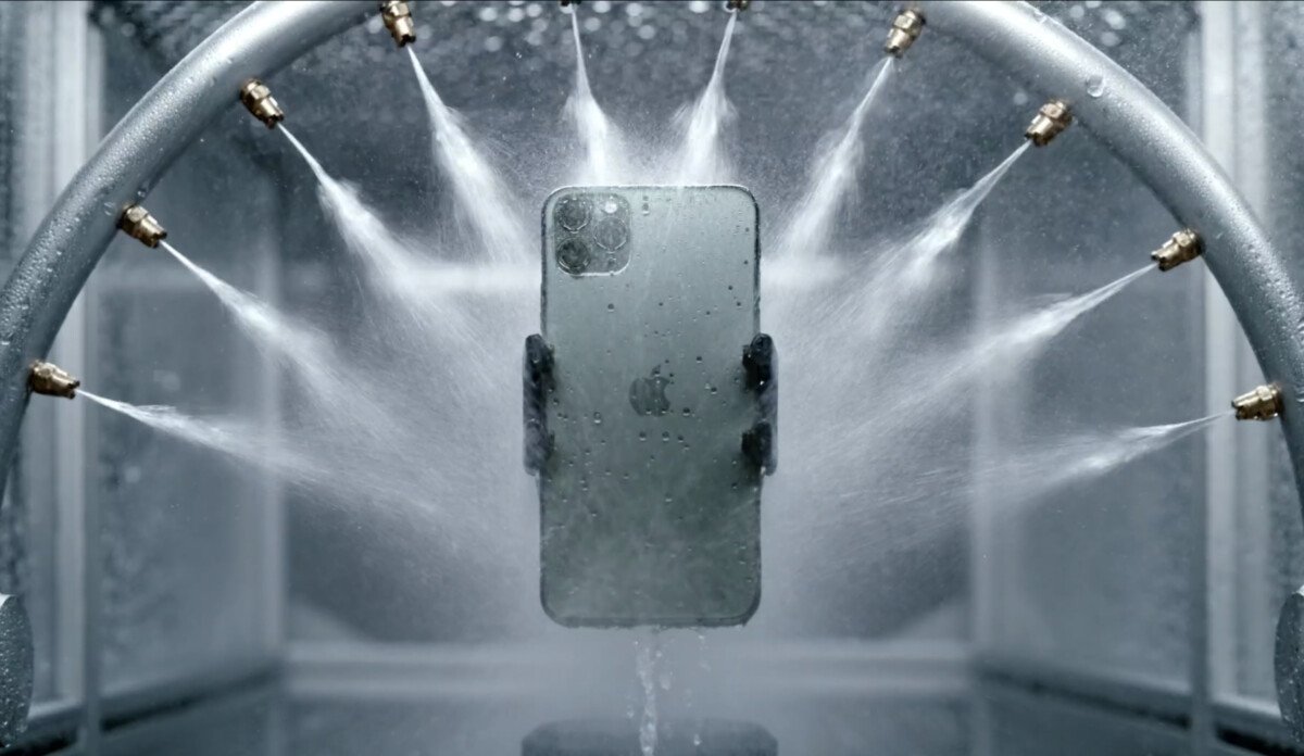 The video discusses the waterproof tests of the Apple iPhone 11 Pro