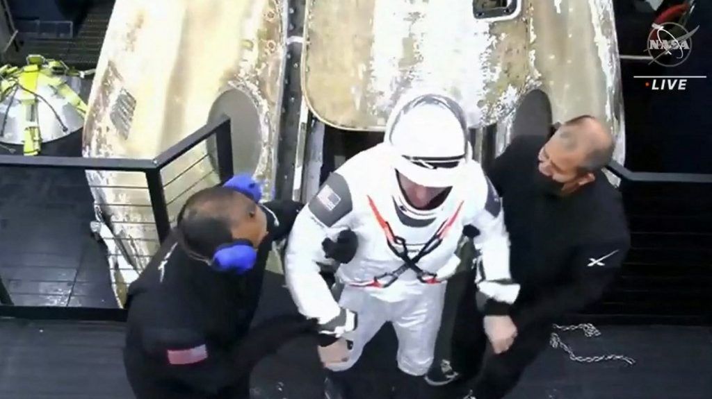 Four ISS astronauts returned to Earth aboard the SpaceX spacecraft