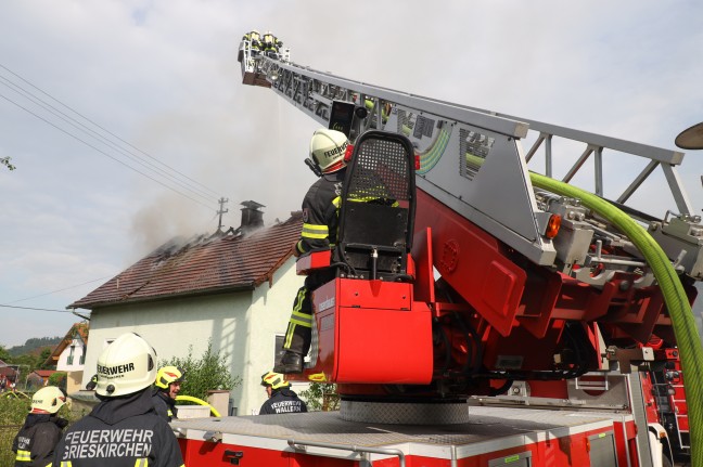 Large-scale action for nine fire departments in the event of a fire in a residential building in Wallen an der Tratnach