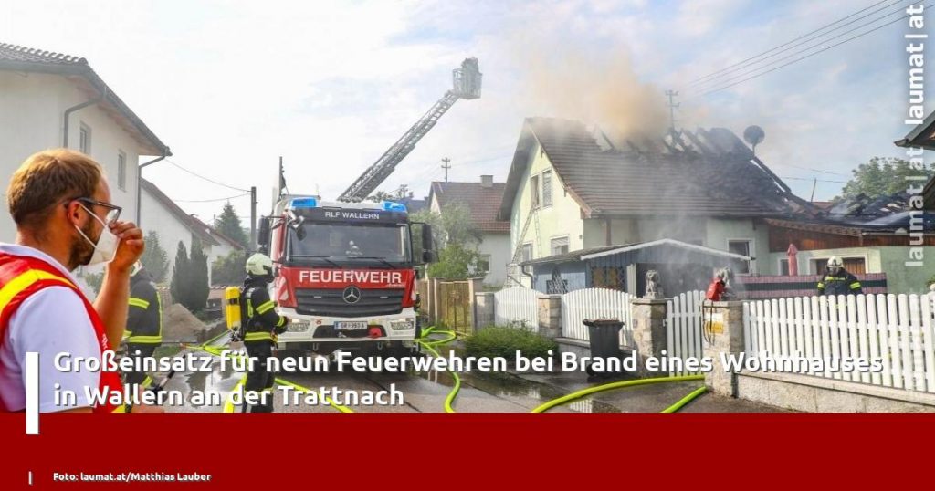Large-scale action for nine fire departments in the event of a fire in a residential building in Waller an der Tratnach