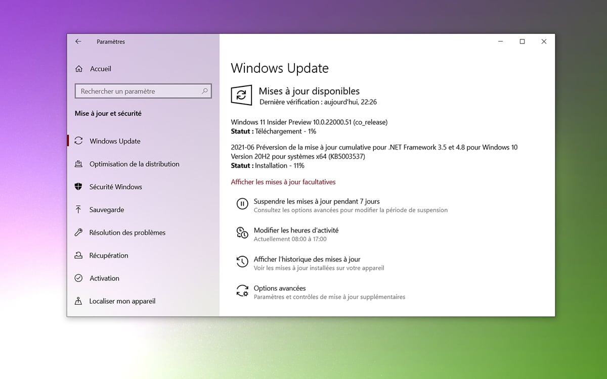 Windows 11 built-in update