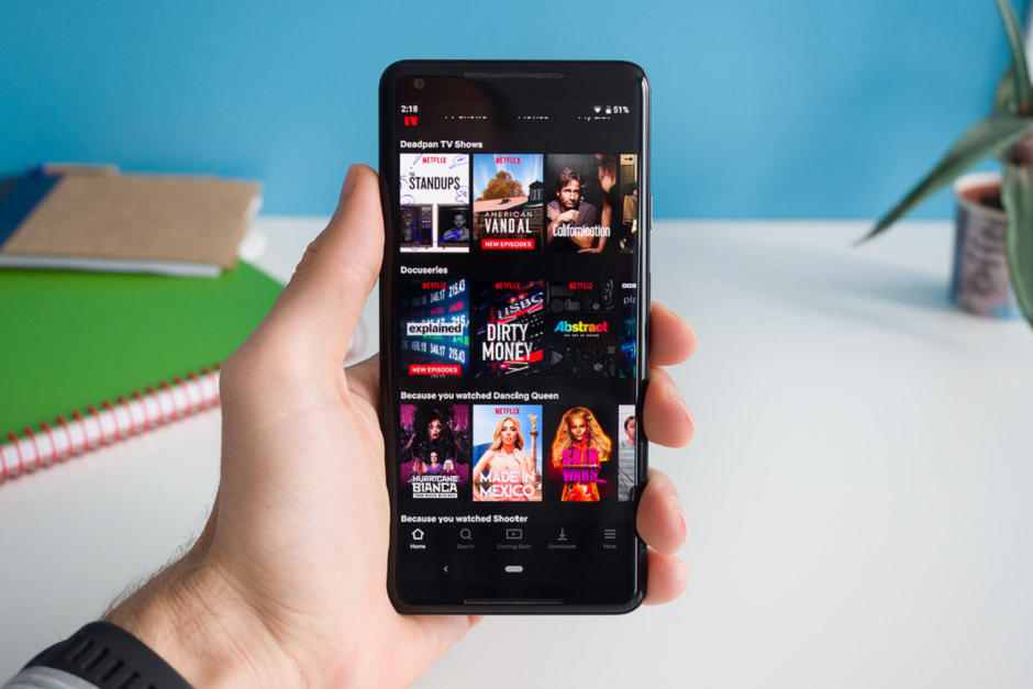 Netflix makes it easy to watch on Android and does not download your entire series