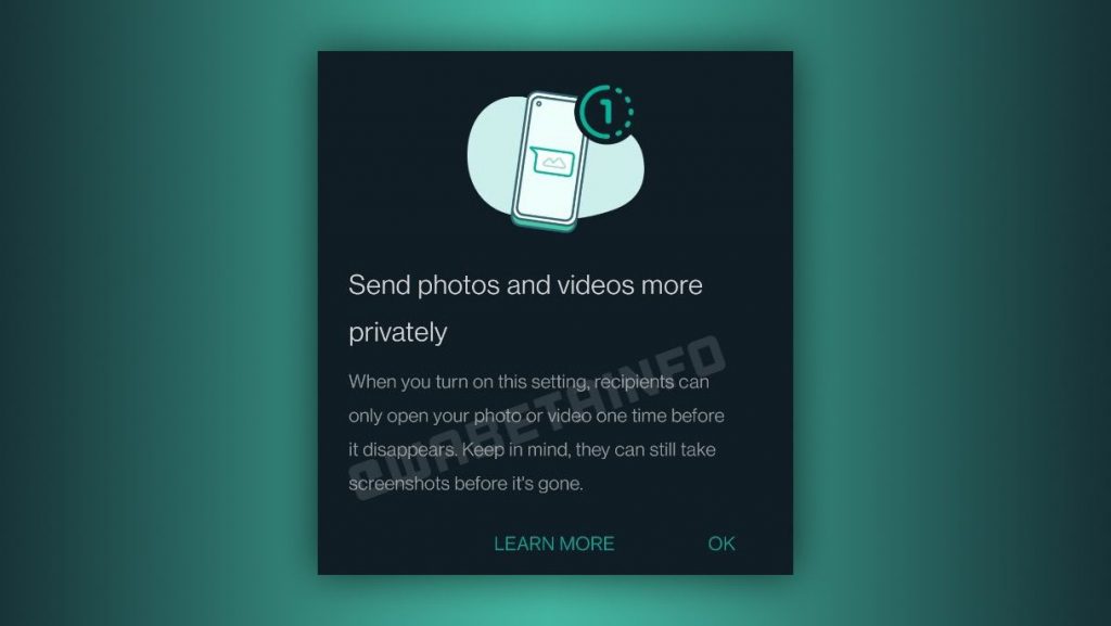 This is what happens if you take a screen shot of self-destructive photos on WhatsApp