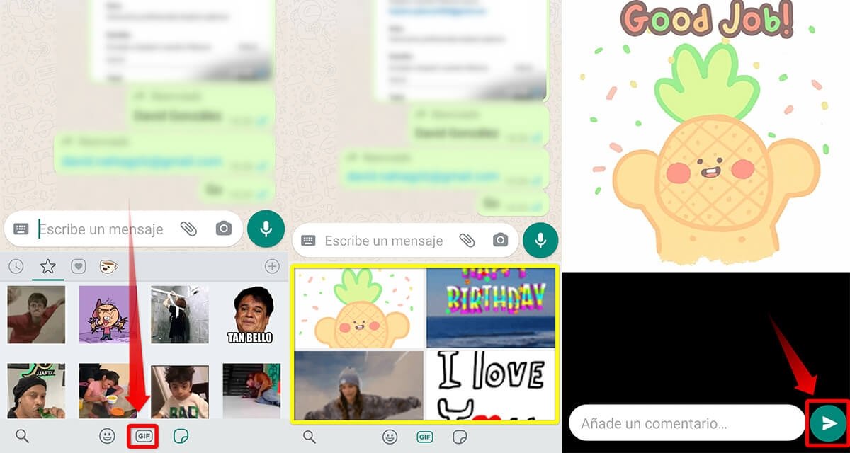 How to download GIF from GP on WhatsApp