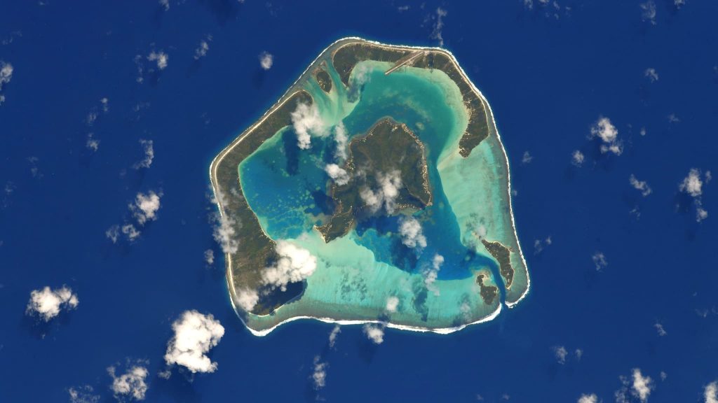 Thomas Baskett shares sublime photos of French Polynesia from space