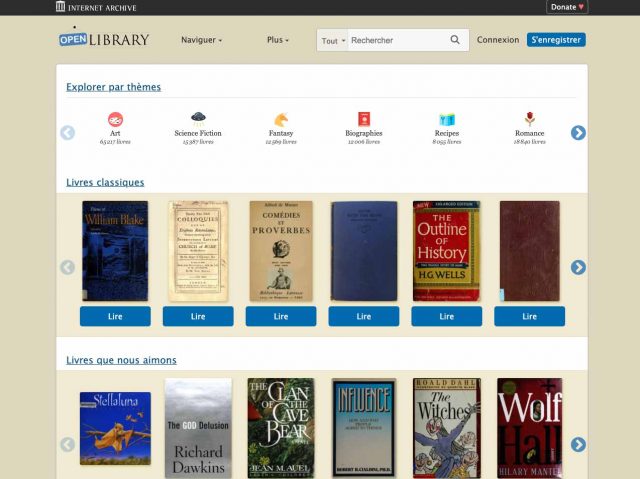 Open Library Home Page
