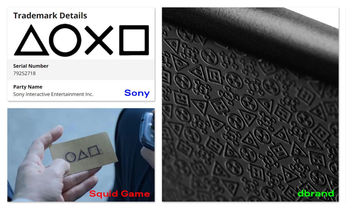 On the right, the symbols of the Dark Plate brand;  Bottom left, squid playing cards
