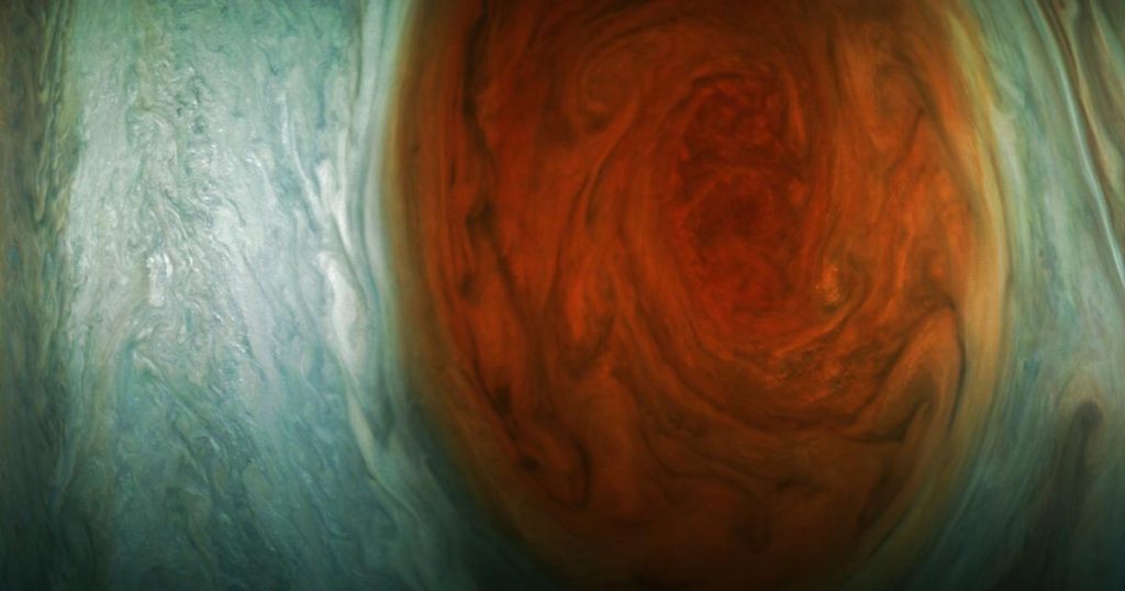 Jupiter's big red dot extends deep into the atmosphere
