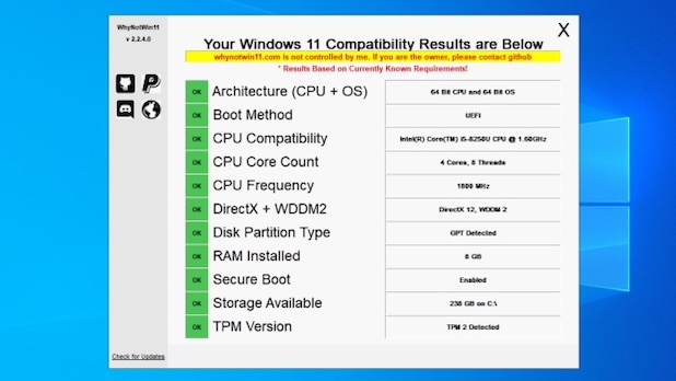 Check in advance if your computer is compatible with Windows 11.