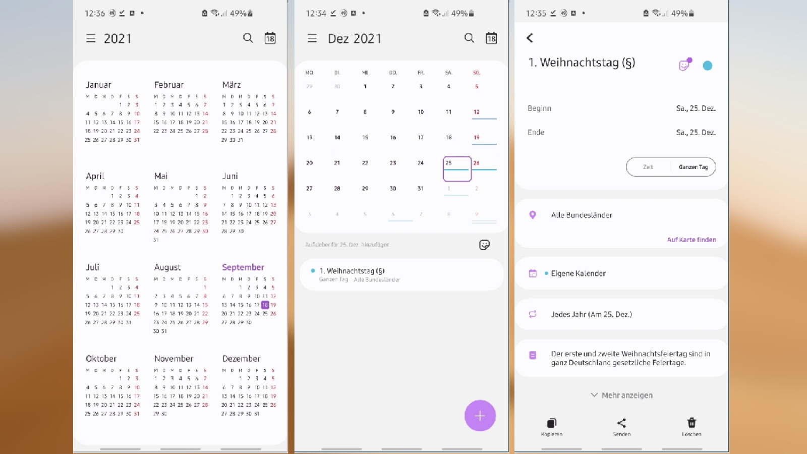 Samsung Calendar This is how your Galaxy phone displays holidays and