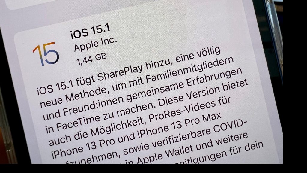 iOS 15.1: Provides SharePlay after iPhone update