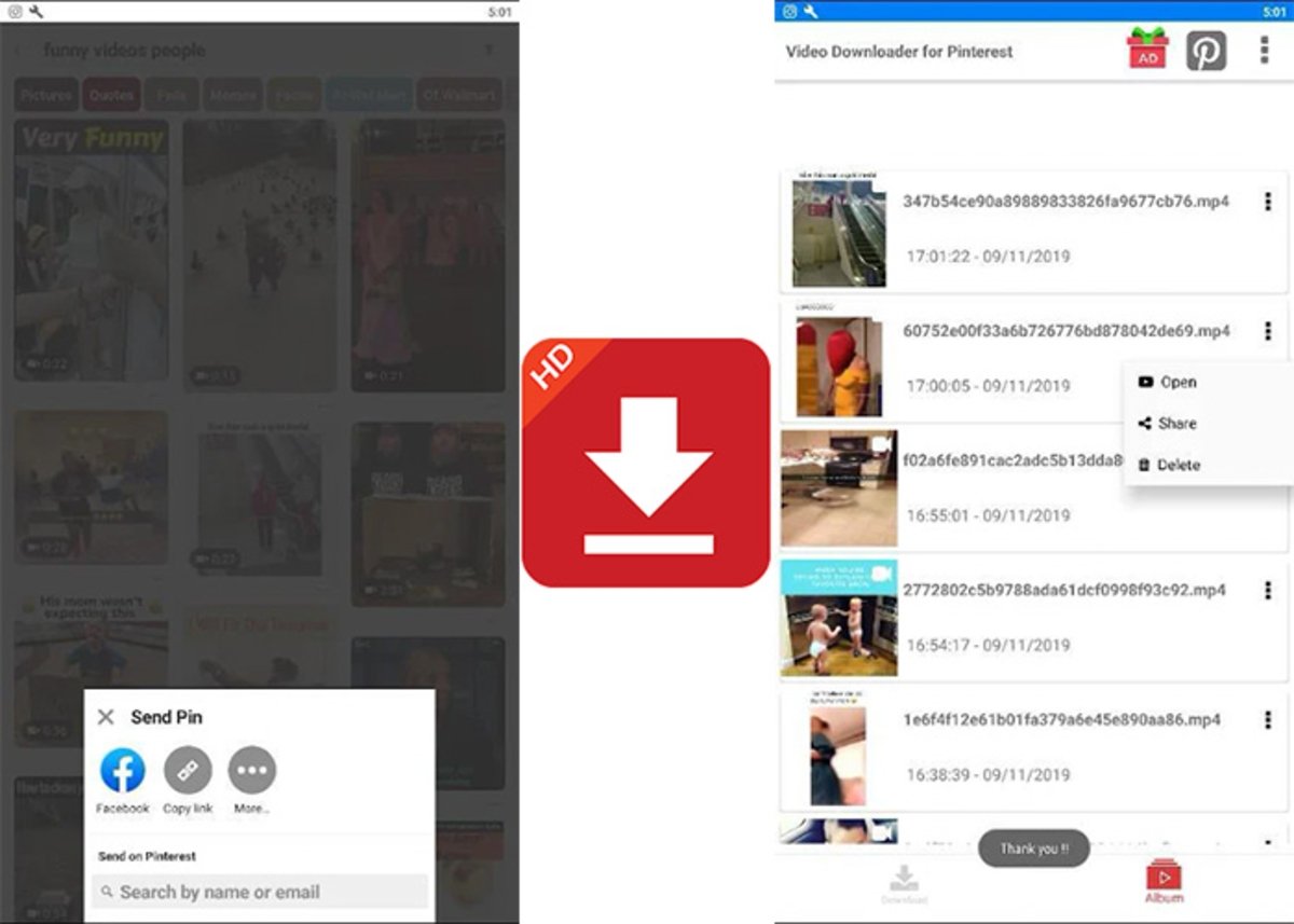 Another way to download videos from Pinterest site