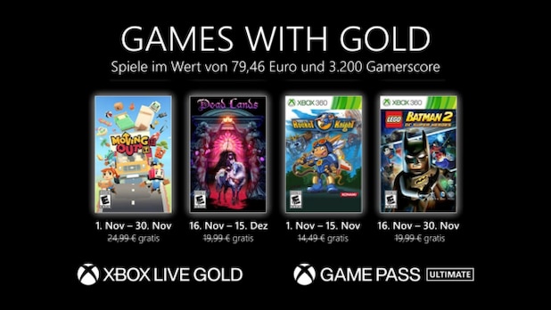 Games with Gold: Four awesome free games available again this month.