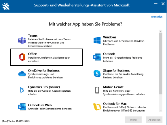 Microsoft Support and Recovery Assistant for Office 365