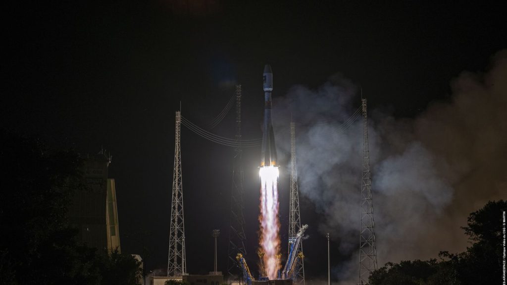 Soyuz launcher Launches from French Guiana with two new satellites of the European galaxy Galileo