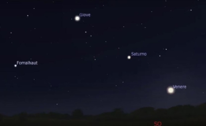 Jupiter, Saturn and Venus are exactly aligned - space and astronomy