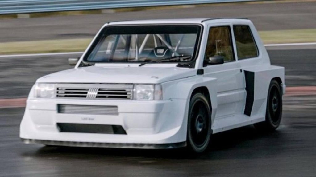 The Fiat Panda 4x4 M-Sport was converted into the "Pandino" R5 rally car