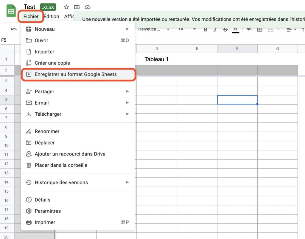 Figure 2: How to convert Excel file to Google Sheets?