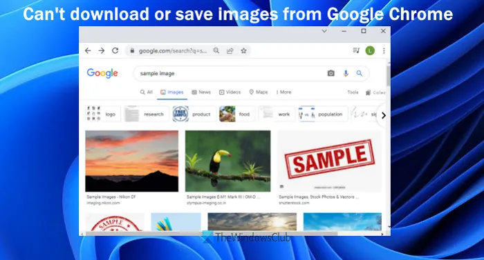 Could not save images in Google chrome