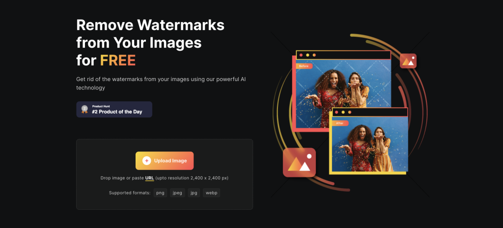 This tool makes it easy to remove watermarks from the image