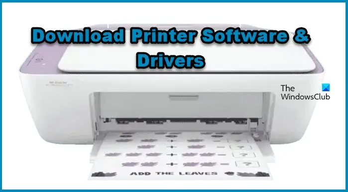 Download printer software and drivers