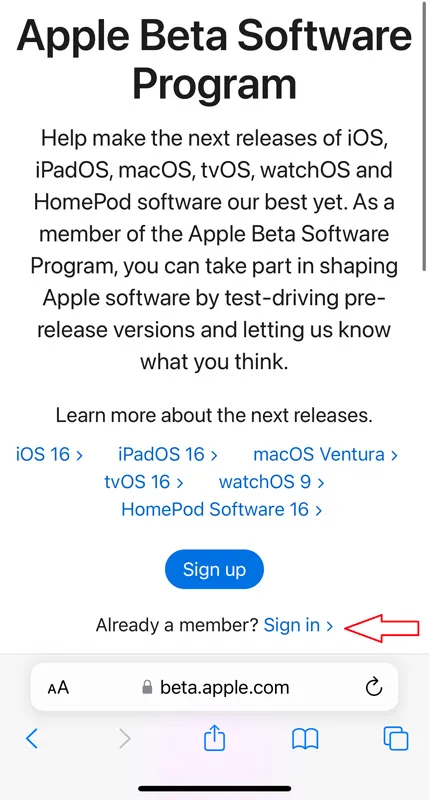 Install iOS 16 Public Beta