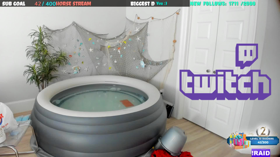 Twitch: This hot tub streamer is famous for an unusual technique